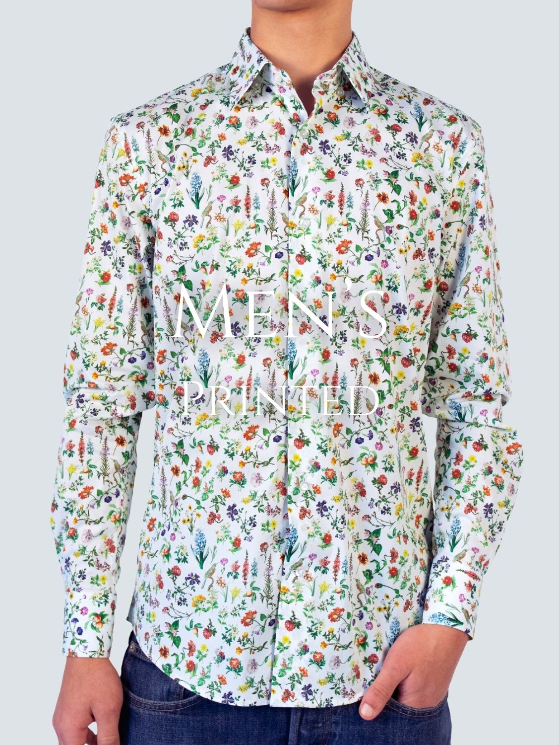 CotonDoux コトンドゥ メンズプリントシャツ