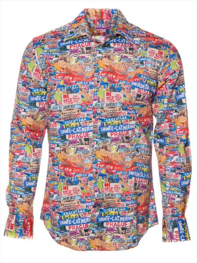 柄シャツ 個性的 メンズ 長袖 看板柄｜シャツ専門店パリのブランド・コトンドゥ/CotonDoux