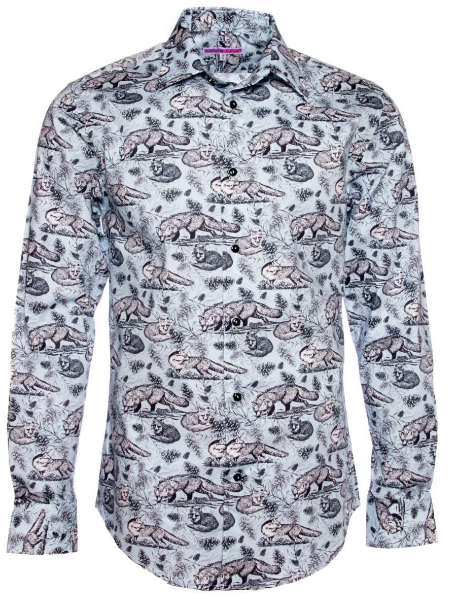 柄シャツ レトロ かわいい 動物柄 メンズ｜シャツ専門店パリのシャツブランド・コトンドゥ/CotonDoux