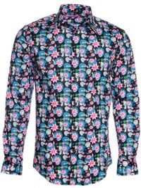 柄シャツ 黒 オシャレ 花柄 メンズ｜パリのシャツブランド・コトンドゥ/CotonDoux