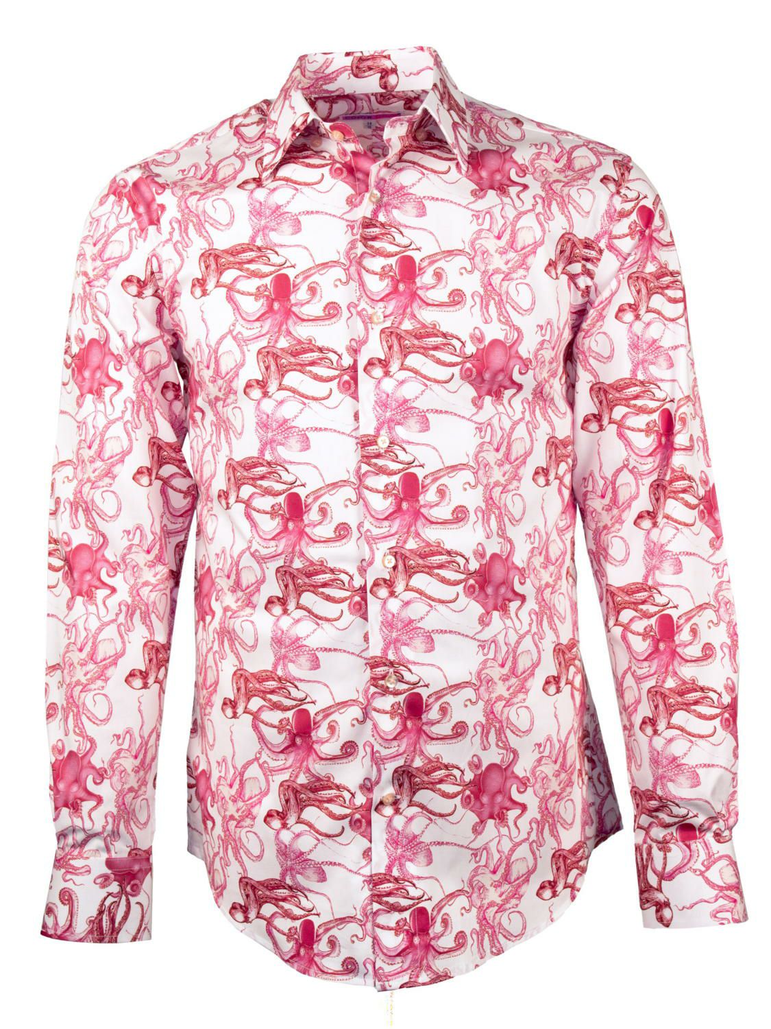 メンズシャツレッドタグ メンズ シャツ 柄シャツ メンズ 長袖 フランス カジュアルシャツ